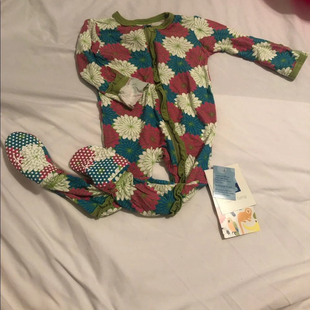SOLD 6-9M Footies/Coveralls with hand covering